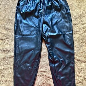 Sleek Black Faux Leather Pants